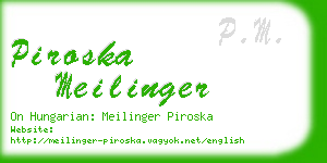 piroska meilinger business card